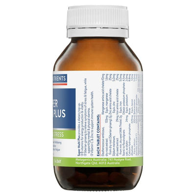 Ethical Nutrients Super Multi Plus 60 Tablets – Multivitamin with Ginseng & Milk Thistle
