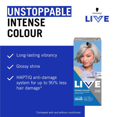 Schwarzkopf Live Colour Permanent Silver Storm Hair Dye - 1 Pack
