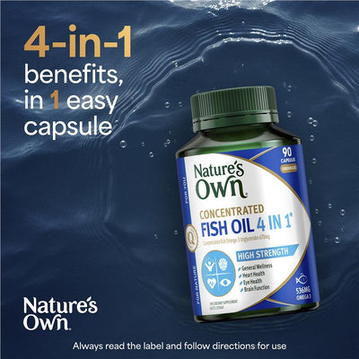 Nature’s Own 4-in-1 Concentrated Fish Oil Omega-3 90 Capsules