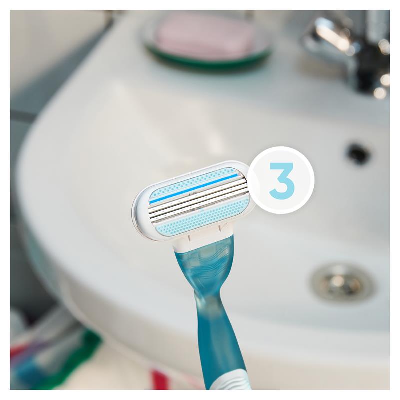 Gillette Venus Smooth Women’s Razor with 3 Blades & Pivot Head – 1 Cartridge