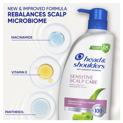 Head & Shoulders Sensitive Scalp Care Shampoo 850ml - Dandruff Relief & Soothing Formula