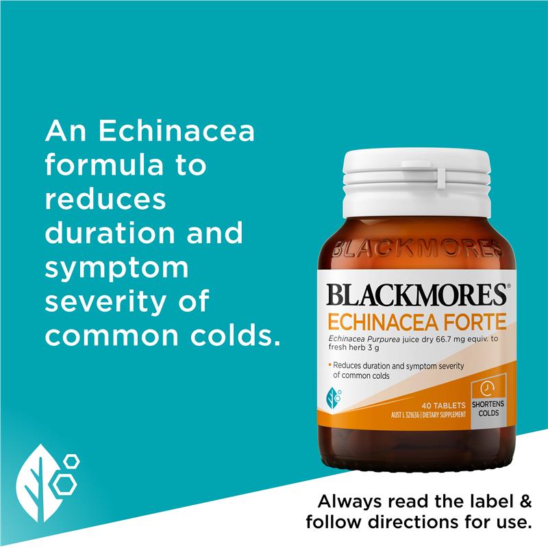 Blackmores Echinacea Forte 40 Tablets Immune Support & Cold Relief