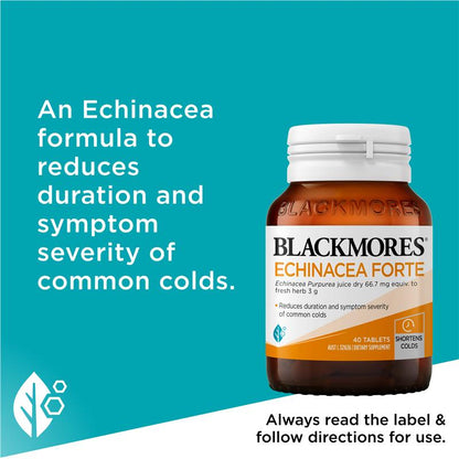 Blackmores Echinacea Forte 40 Tablets Immune Support & Cold Relief