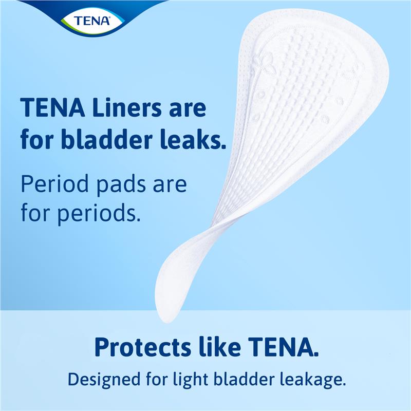 TENA Extra Long Liners 24 Liner for Light Incontinence, Odor Control