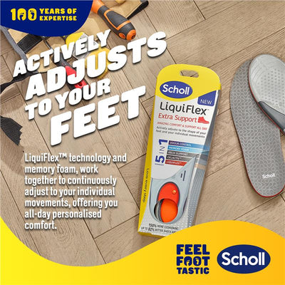 Scholl LiquiFlex Extra Support Insoles - Small Size