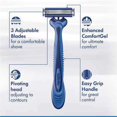 Gillette Sensor 3 Comfort Disposable Razors - 4 Pack
