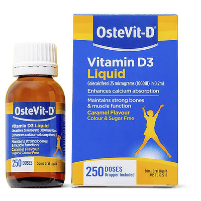 OsteVit-D Vitamin D3 Liquid 50ml - 1000IU for Bone & Immune Support