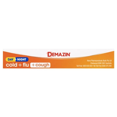 Demazin Cold + Flu + Cough Day + Night 24 Capsules - Fast Relief