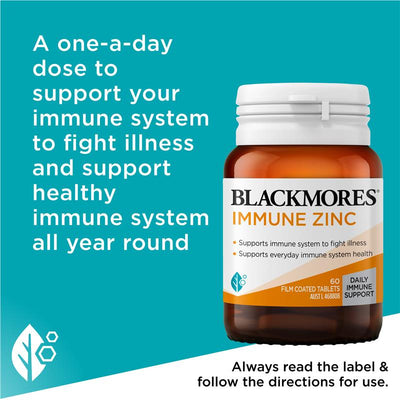 Blackmores Immune Zinc 60 Tablets - Essential Immune Support