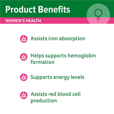 Cenovis Iron Plus Vitamins B5, B6, B12, C, Folic Acid - 80 Tablets