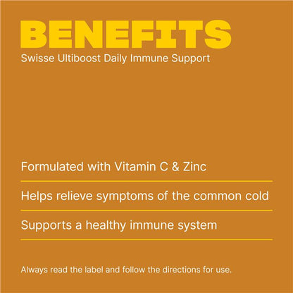 Swisse Ultiboost Immune Support 60 Tablets with Vitamin C & Zinc