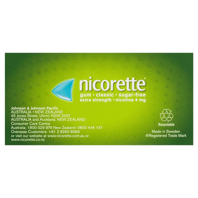 Nicorette Gum 4mg Classic - 75 Sugar-Free Pieces