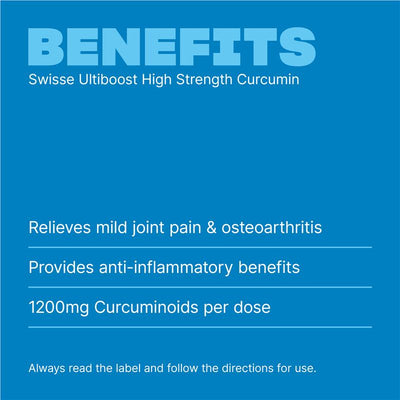 Swisse High Strength Curcumin 1,200mg Joint Support - 30 Tablets