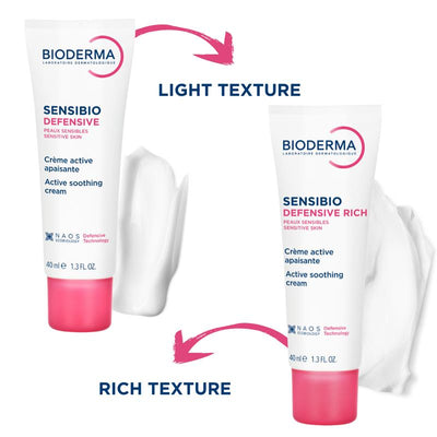 Bioderma Sensibio Soothing Defensive Rich Moisturiser for Dry, Sensitive Skin - 40ml