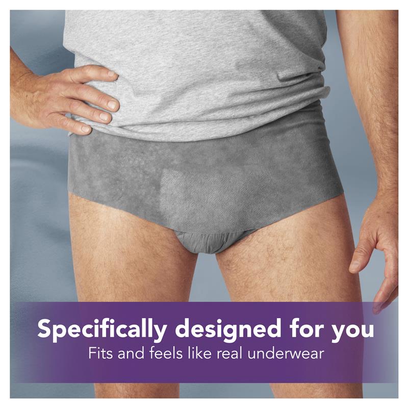 Depend RealFit Night Defense Men's Large Disposable Underwear, 8-Pack