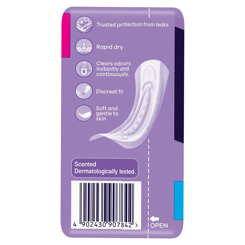 Always Discreet Level 4 Long Incontinence Pads with RapidDry - 10 Pack