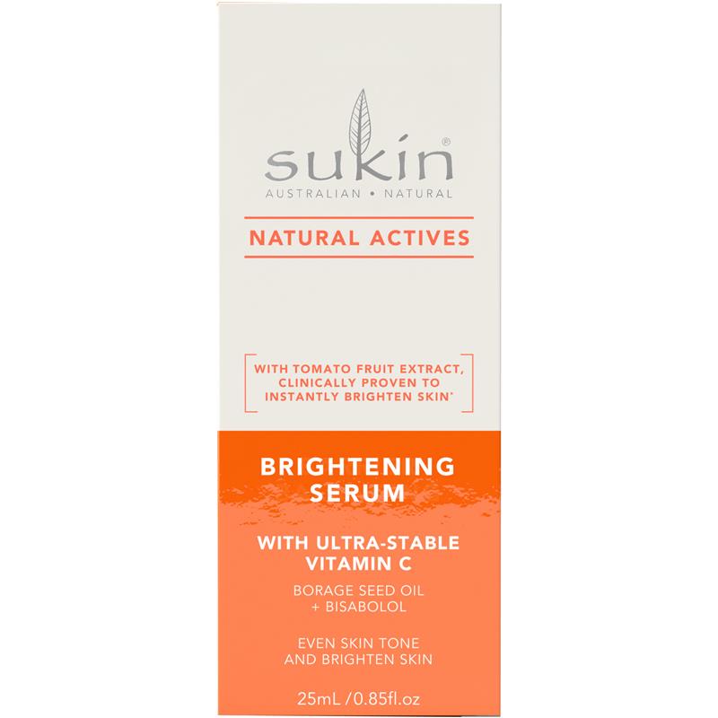 Sukin Natural Actives Brightening Serum with Ultra-stable Vitamin C - 25ml