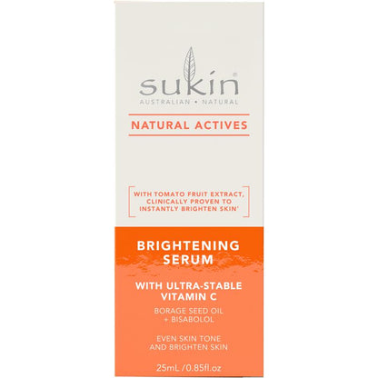 Sukin Natural Actives Brightening Serum with Ultra-stable Vitamin C - 25ml
