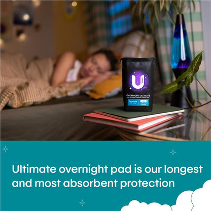 U by Kotex Overnight Extra Ultimate 41cm Wing Pads - 6Pads