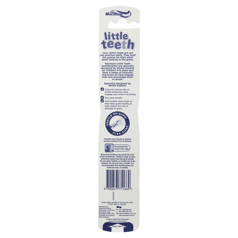 Macleans Little Teeth Soft Toothbrush for Kids 4-6 Years-Auzzi Store