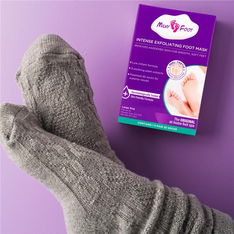 Milky Foot Large Intense Exfoliating Foot Peel Mask with AHAs & BHAs