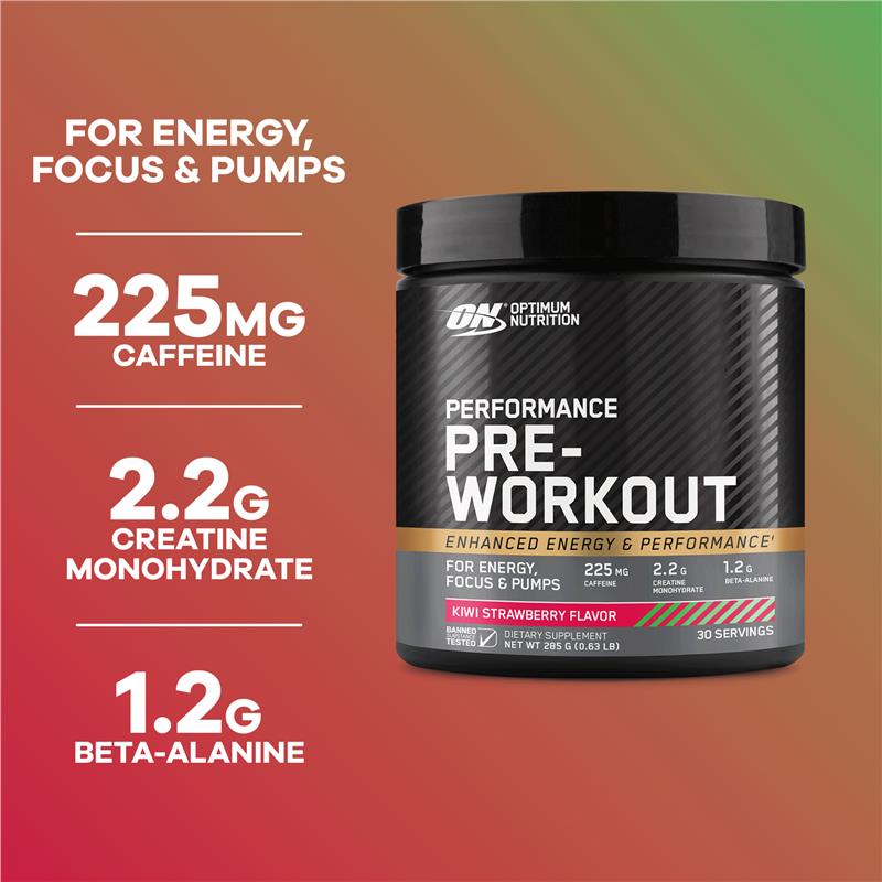 Optimum Nutrition Performance Preworkout Kiwi Strawberry - 285g