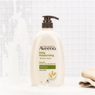 Aveeno Daily Moisturising Body Wash 1L, Sensitive Skin, Prebiotic Oat