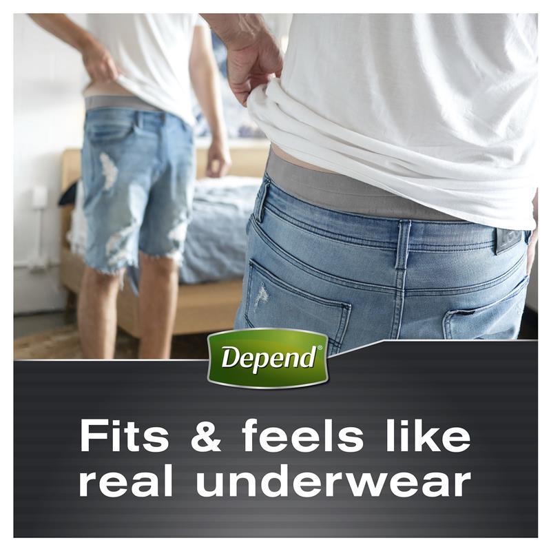Depend Men Real Fit Underwear Large 8 Pack - Maximum Absorbency for Men-Auzzi Store