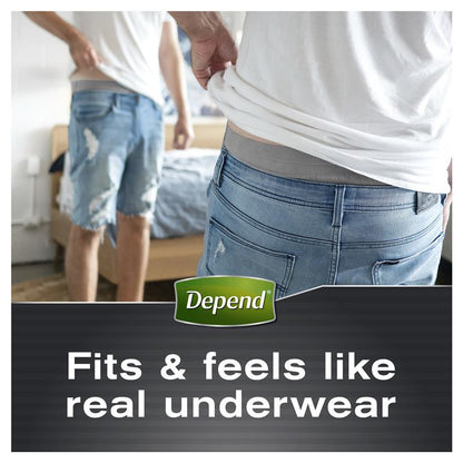 Depend Men Real Fit Underwear Large 8 Pack - Maximum Absorbency for Men-Auzzi Store