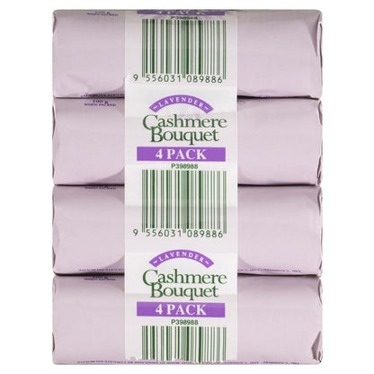 Cashmere Bouquet Lavender Bar Soap, 4 Pack 100g – Gentle Cleansing