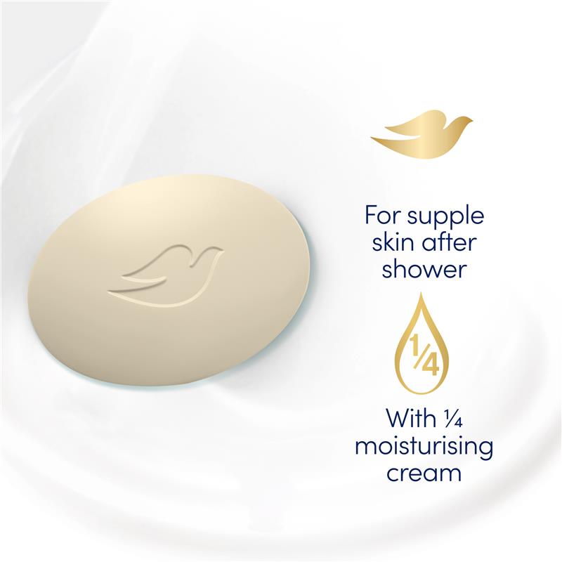 Dove Shea Butter Vanilla Beauty Bar with 1/4 Moisturizing Cream, 2x90g