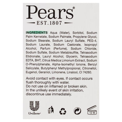 Pears Pure & Gentle Lemon Flower Soap, 3 Pack 125g
