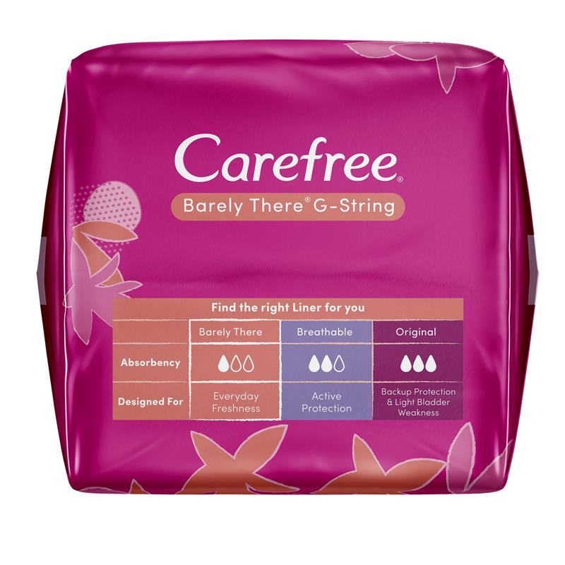 Carefree Barely There G-String Unscented Panty Liners - 24 Pack for Ultimate Comfort - Auzzi Store