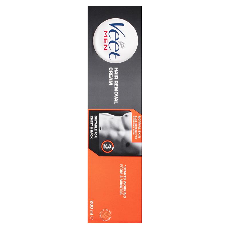 Veet For Men Hair Removal Cream for Normal Skin 200ml - Effortless Hair Removal