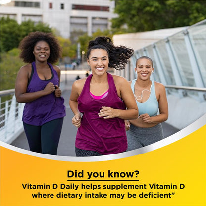 Caltrate Vitamin D3 1000 IU Soft Capsules, 60 Count, Supports Bone Health