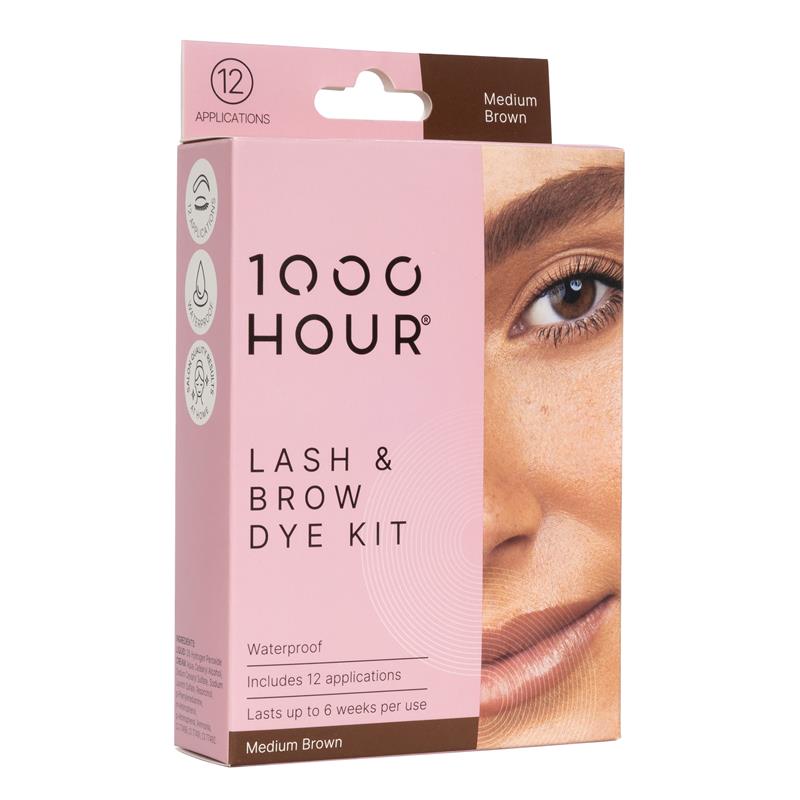 1000 Hour Eyelash and Brow Dye Kit - Medium Brown