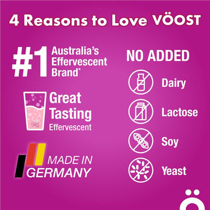Voost Immunity Blackcurrant Effervescent Tablets with Vitamin C & Zinc, 20