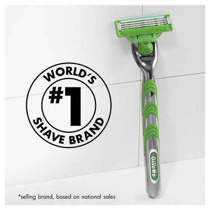 Gillette Mach3 Sensitive Razor 1-Pack, Extra Lubricating Strip, Ergonomic Handle