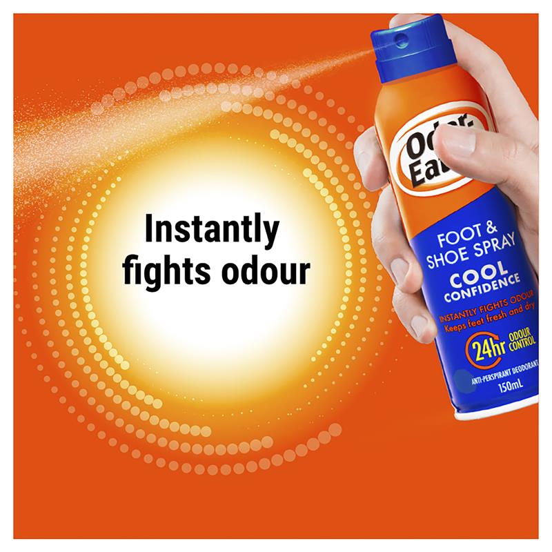 Odor-Eaters 150ml Foot & Shoe Spray - 24Hr Odor & Sweat Control