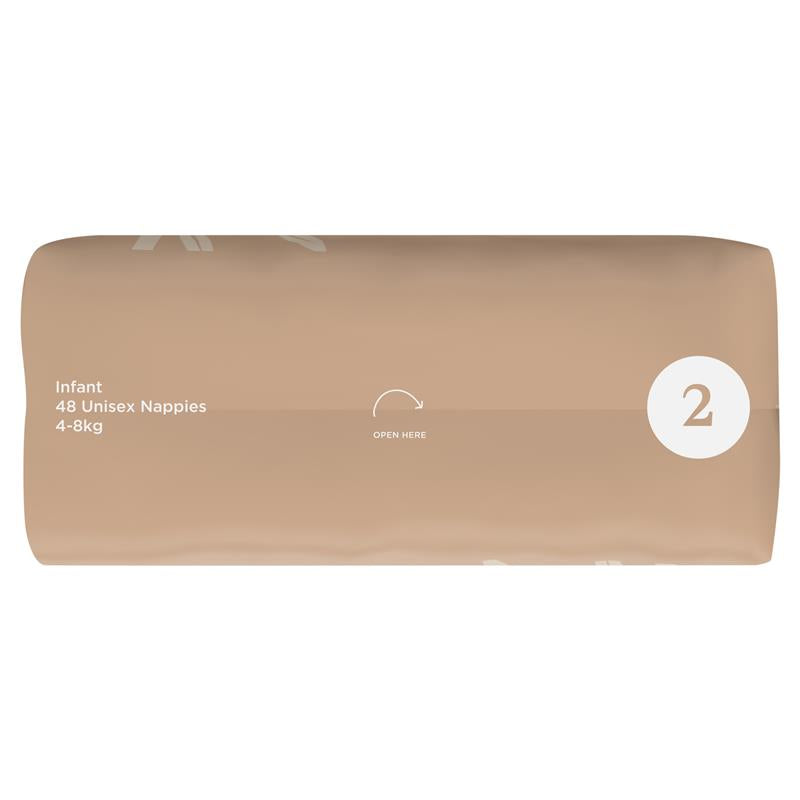 Tooshies Eco Nappies with Organic Bamboo Size 2 Infant (4-8kg) - 48 Pack