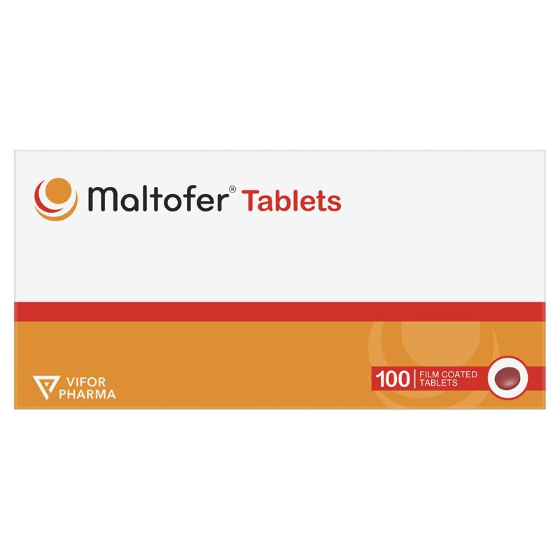 Maltofer Oral Iron Supplement 100mg Polymaltose - 100 Tablets