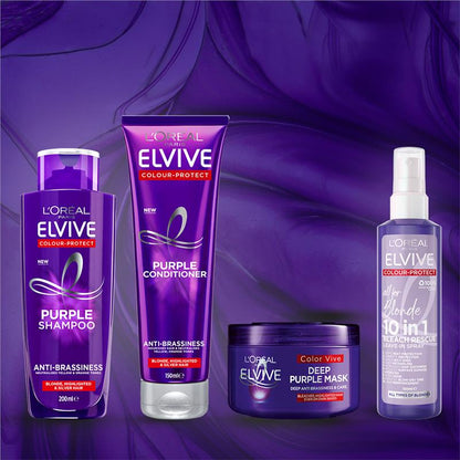 L'Oreal Paris Elvive Purple 10 in 1 Leave In Spray 150ml - Multi-Action Hair Care