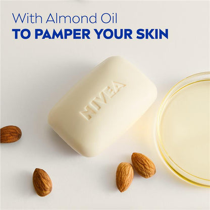 NIVEA Crème Soft Almond Oil Moisturising Soap Bar 100g Twin Pack