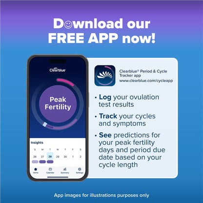 Clearblue Advanced Dual Hormone Digital Ovulation Test Kit, 20 Pack