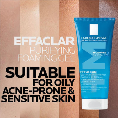 La Roche-Posay Effaclar Purifying Foaming Gel Anti-Acne Cleanser 200ml - Microbiome Science-Auzzi Store