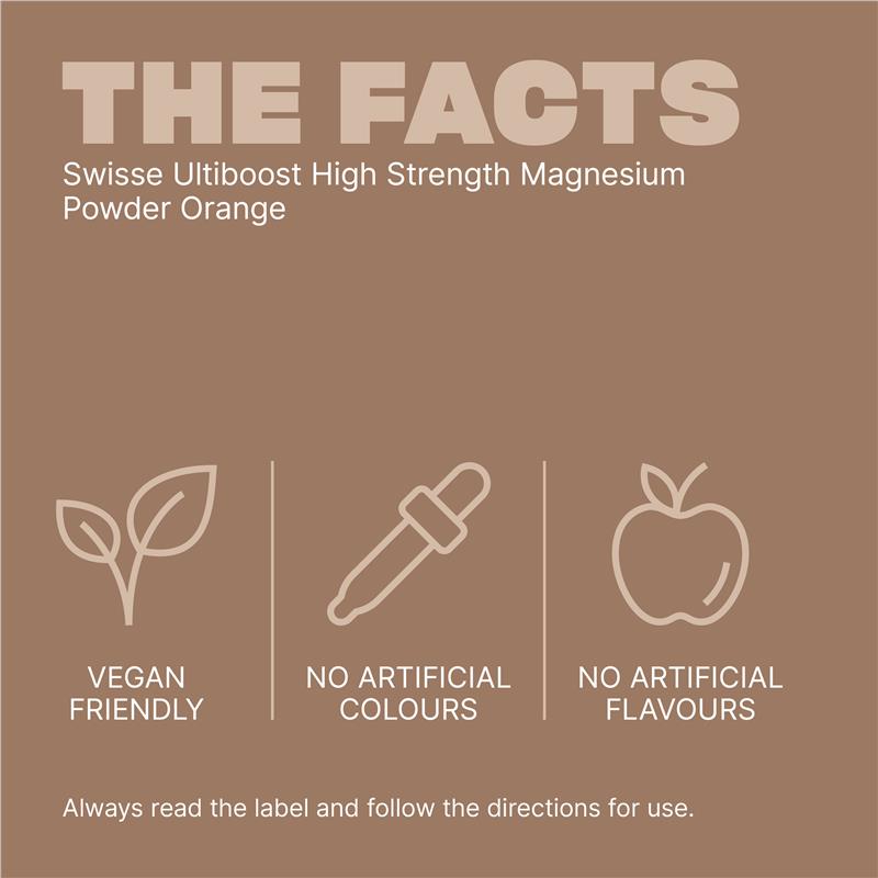 Swisse High Strength Magnesium Powder - Orange Flavor (180g) - Auzzi Store