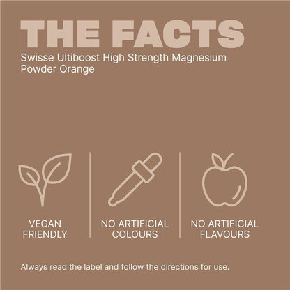 Swisse High Strength Magnesium Powder - Orange Flavor (180g) - Auzzi Store