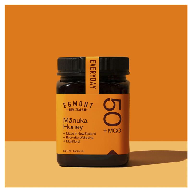 Egmont Manuka Honey MGO 50+ Multifloral, 1kg - Raw NZ