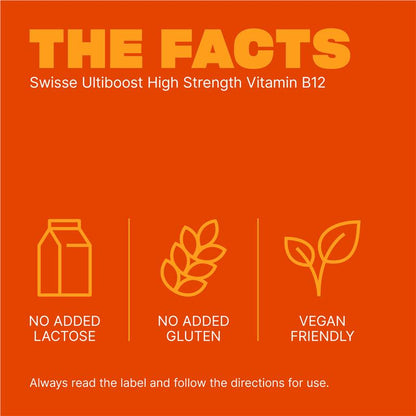 Swisse Ultiboost High Strength Vitamin B12 1000mcg - 60 Vegan Tablets