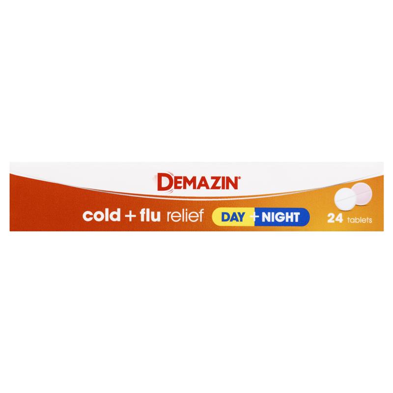 Demazin Cold & Flu Relief Day + Night - 24 Tablets - Auzzi Store